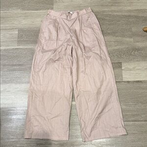 Khaadi cream colored straight wide leg trousers 100% cotton NWOT